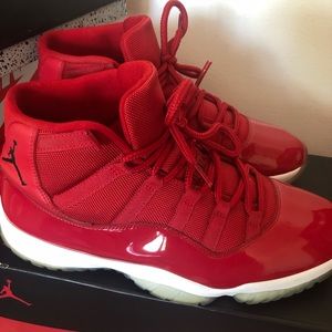 Men’s Red Jordan Retro 11s size 11.5.